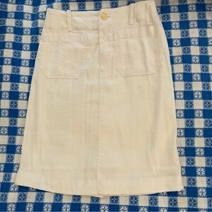 Anthropologie Soft Linen Blend Pencil Skirt